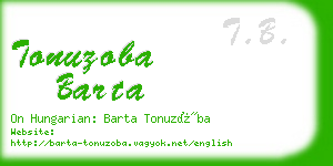 tonuzoba barta business card